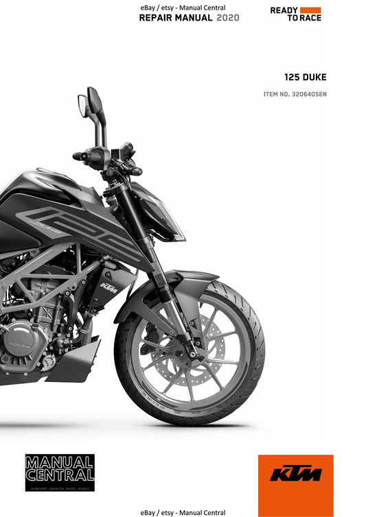 KTM 2020 - 125 Duke - Service Workshop Repair Manual