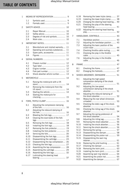 KTM 2018 - 125 150 XC-W - Service Workshop Repair Manual