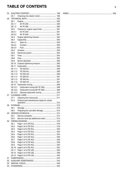 Husqvarna 2015 - TE 250 300 - Service Workshop Repair Manual