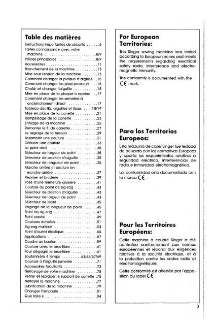 Singer 5805 Instruction Book - Libro de Instrucciones - livert d'instructions