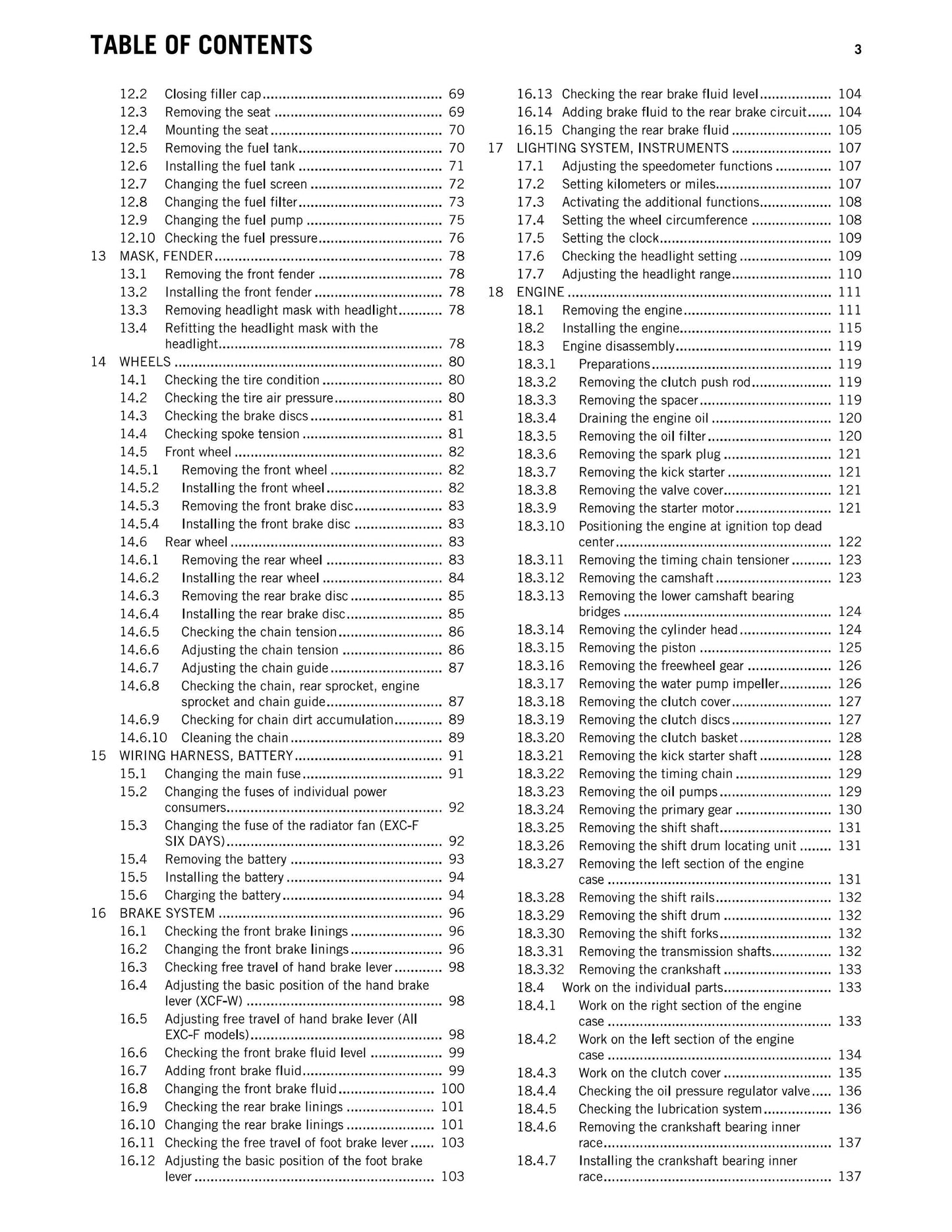 KTM 2012 - 250 Exc-f Six Days Xcf-w - Service Workshop Repair Manual