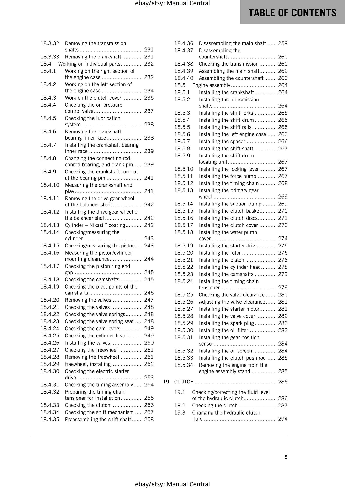 KTM 2019 - 350 EXC-F Six Days - Service Workshop Repair Manual