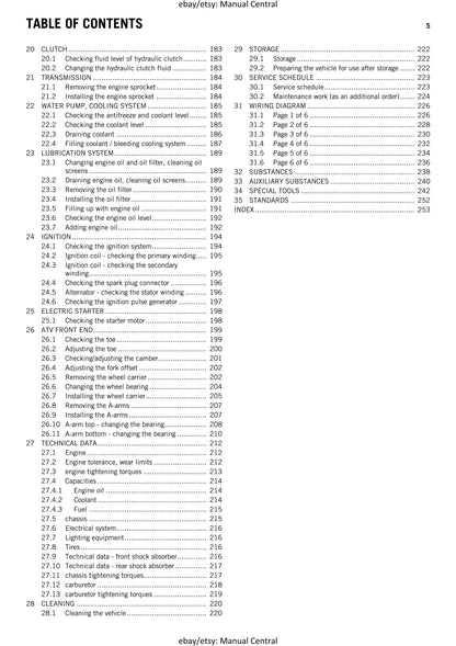KTM ATV 2012 - 525 Xc Atv - Service Workshop Repair Manual