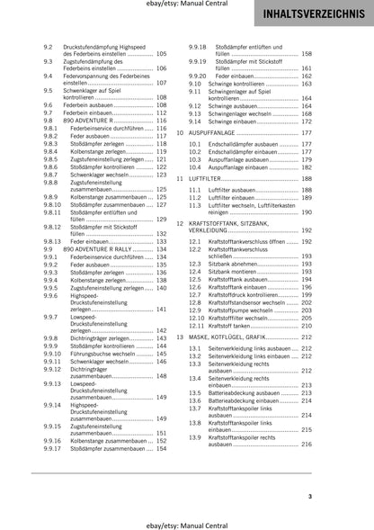 German Language - KTM 2021 - 890 Adventure R Rally - Reparaturanleitung - Service Workshop Repair Manual