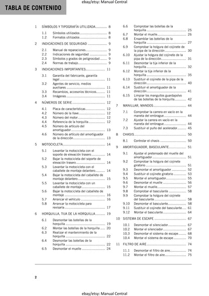 Spanish Language - KTM 2023 - 890 Duke GP - Manual de Reparacion