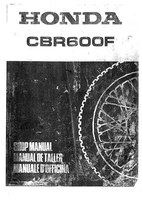 Honda CBR600F - 1987 1988 1989 1990 edition  - Workshop Service Repair Manual