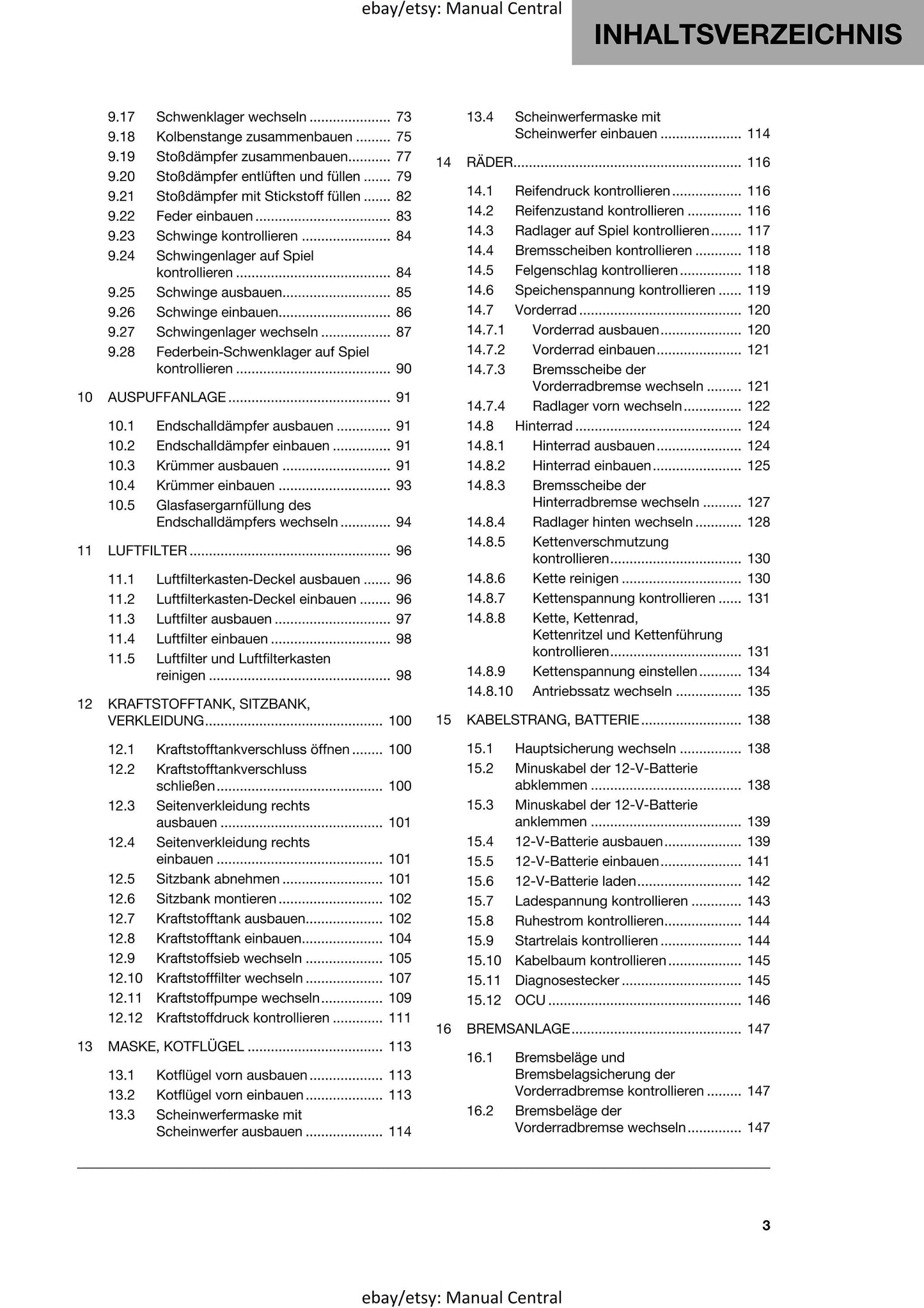German Language - Husqvarna 2024 -TE 250 300 Pro - Reparaturanleitung