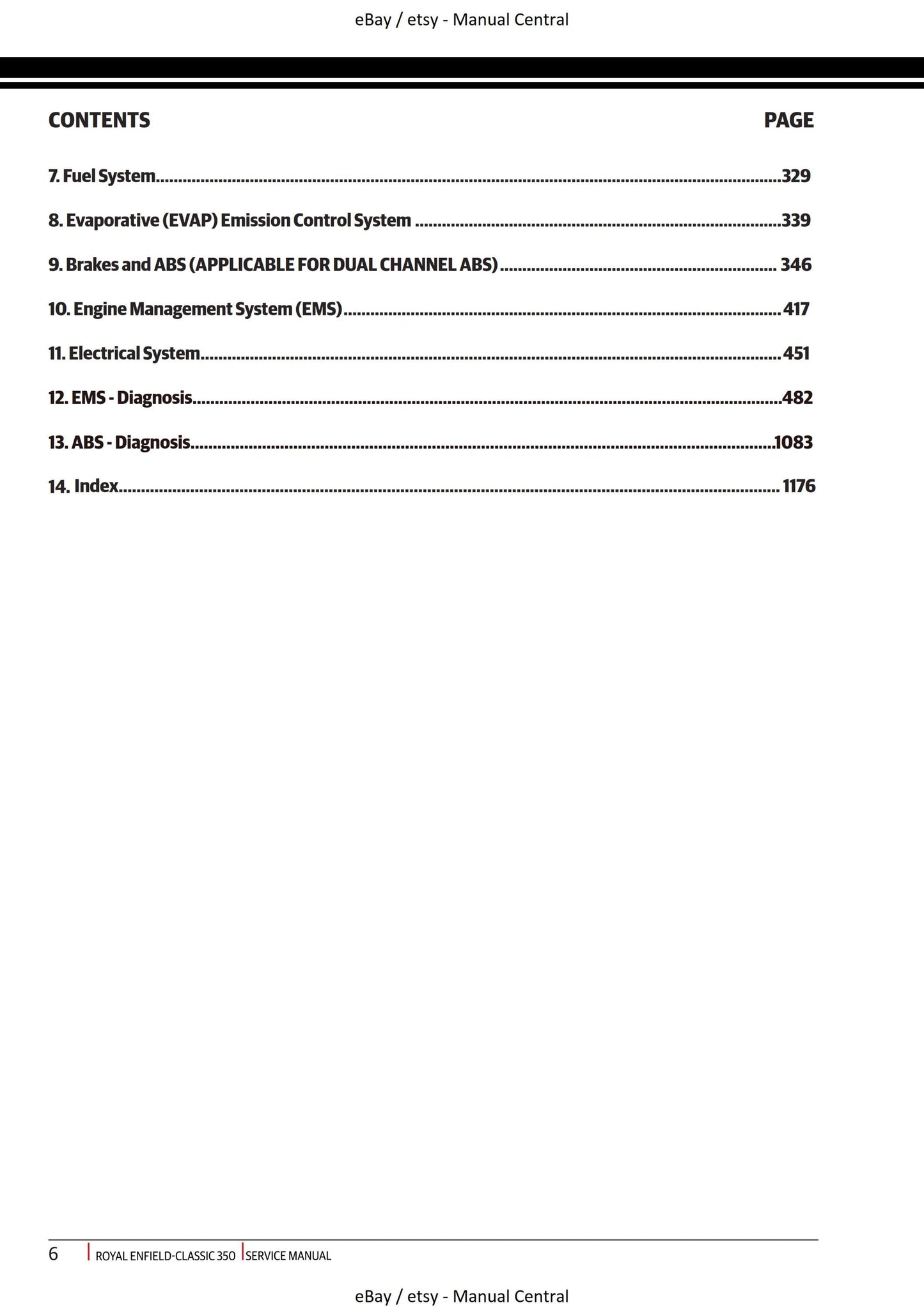 Royal Enfield - Classic 350 J Platform - Euro V -  Service Workshop Repair Manual 2021 Edition