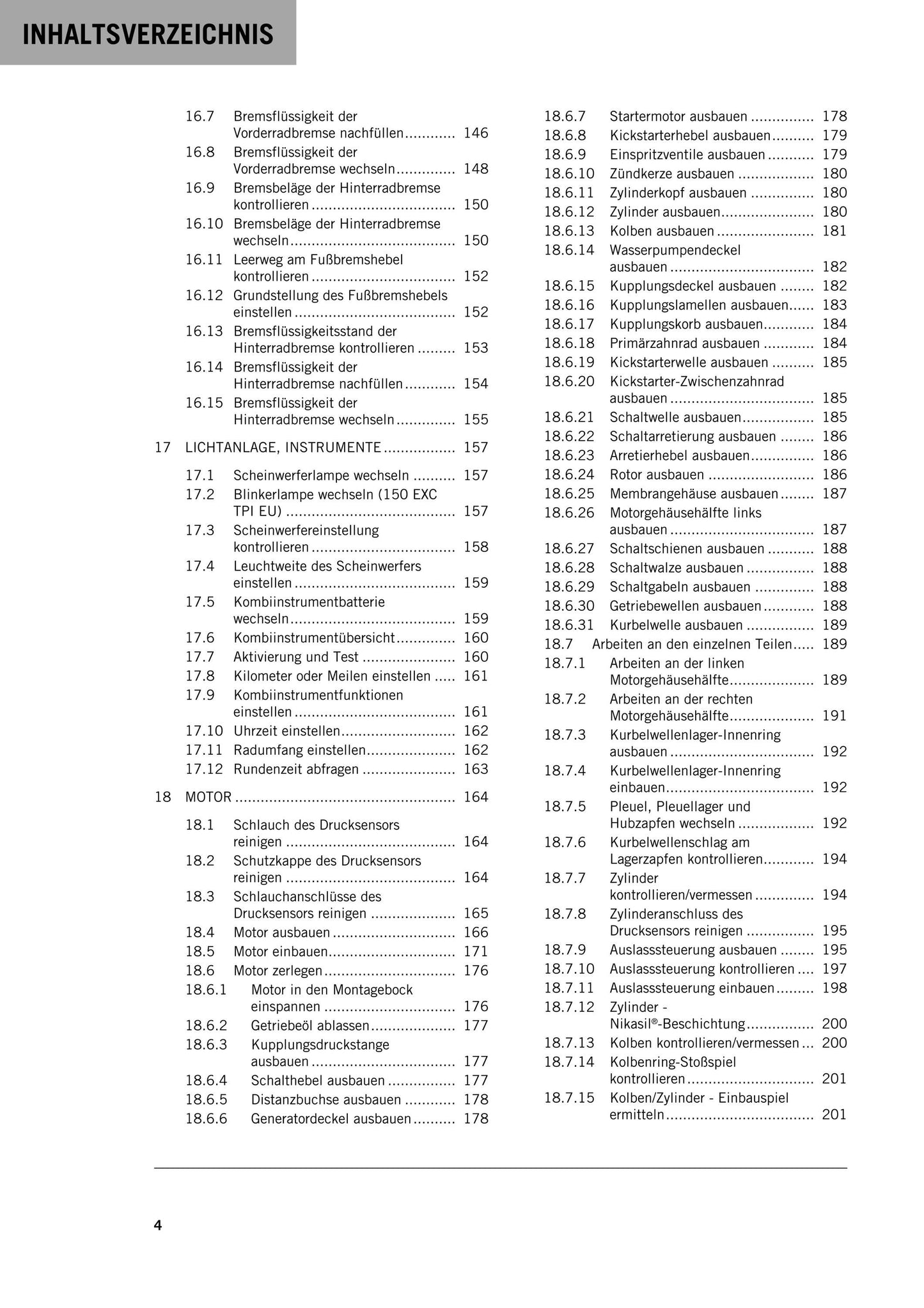 German Language - KTM 2020 - 150 Exc Xc-w Tpi - Reparaturanleitung - Service Workshop Repair Manual