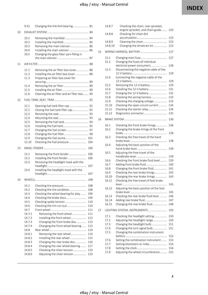 GasGas 2023 - EC 250F - Service Workshop Repair Manual