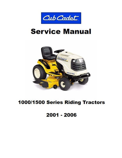 Cub Cadet - 1000 1500 Series Riding Tractors - Service Manual