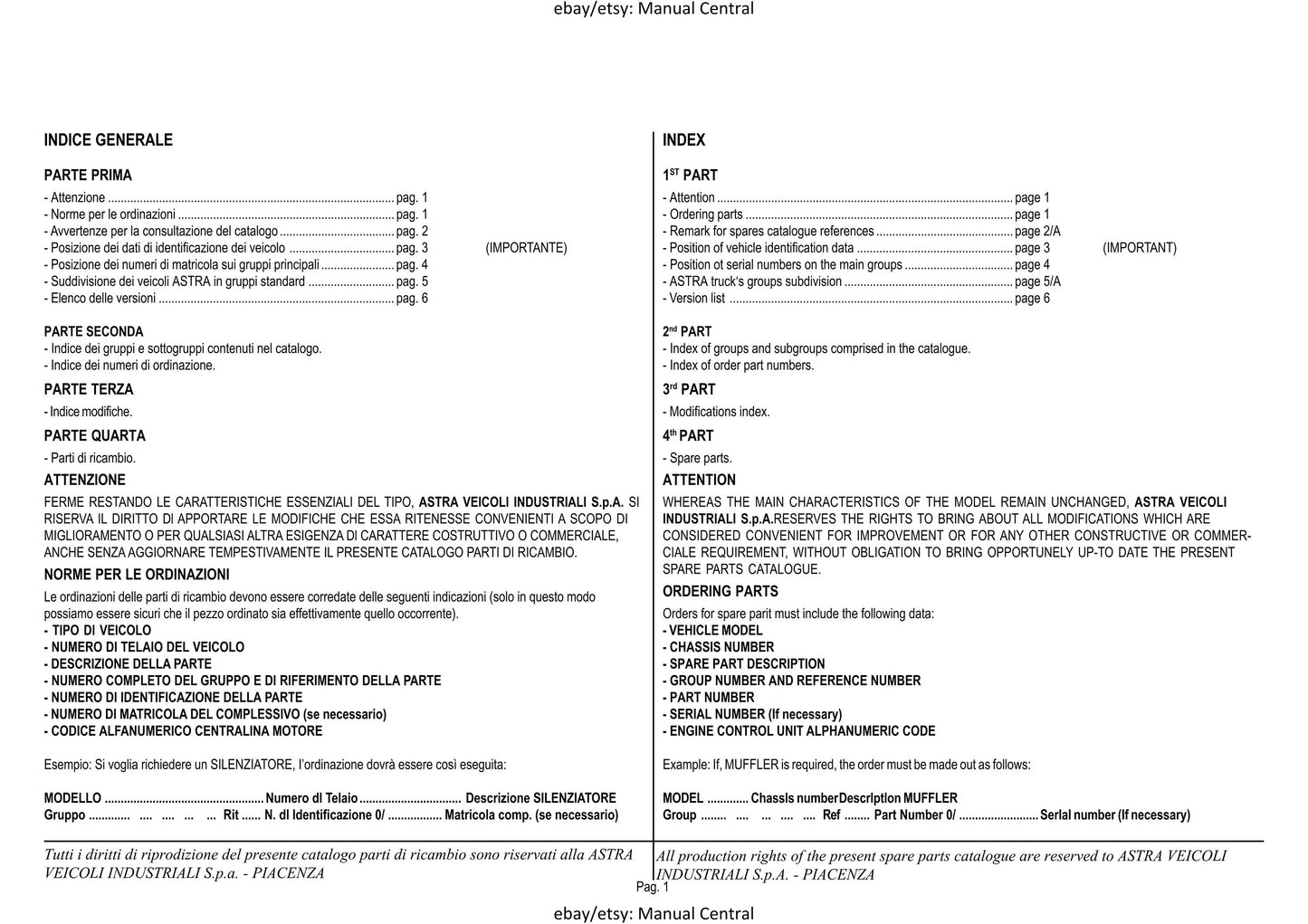 PDF - Astra HD8E Euro 3 MY08 - Catalogo Parti Di Ricambio, Spare Parts Catalogue, Catalogue De Pieces Detachees