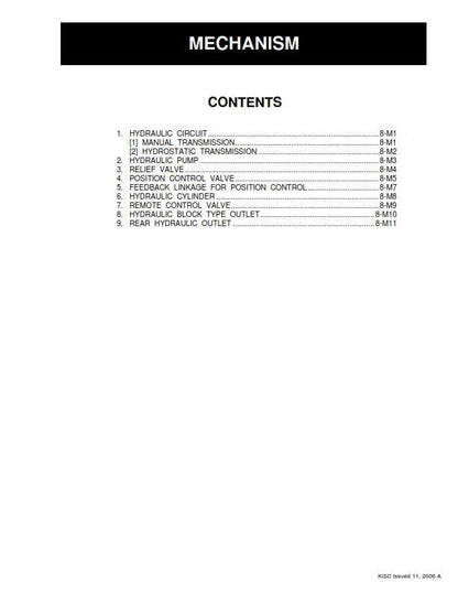 Kubota Tractor - B1710 B2110 B2410 B2710 - Workshop Service Repair Manual - 2006 Edition