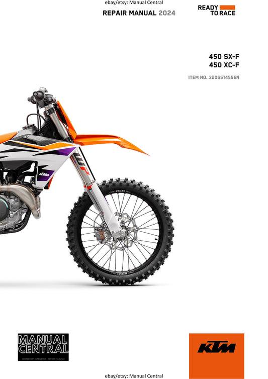 KTM 2024 - 450 Sx-f Xc-f - Service Workshop Repair Manual