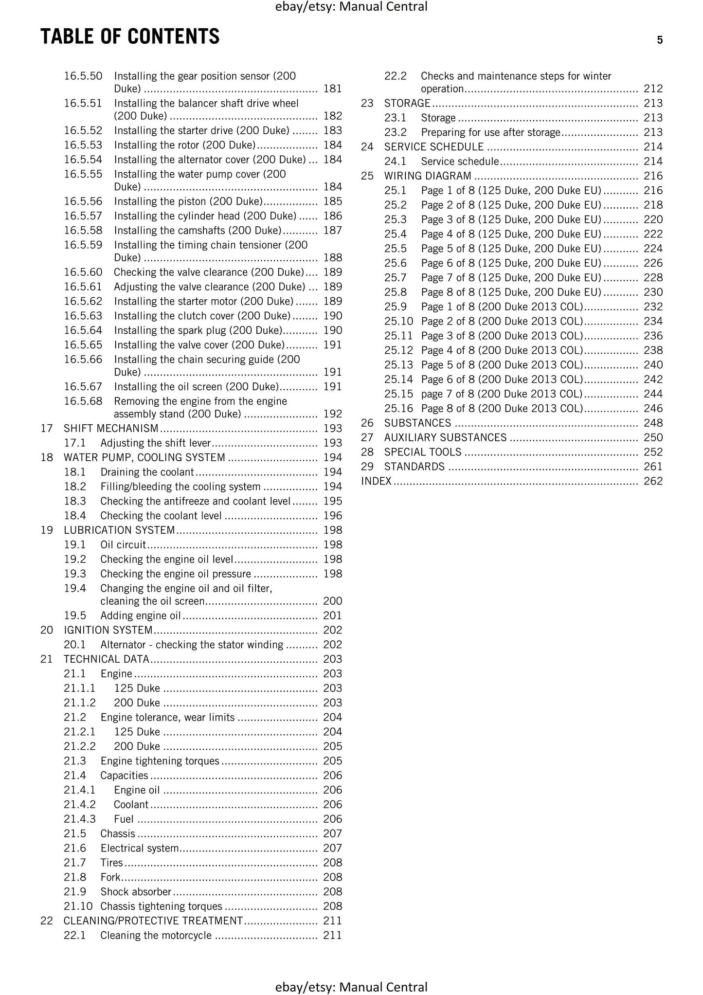 KTM 2012 - 125 200 Duke - 2013 Col - Service Workshop Repair Manual