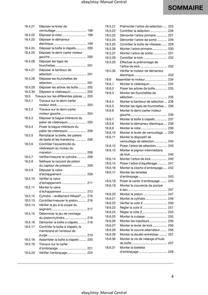 PDF - French Language - Husqvarna 2019 - TE 250i 300i - Manuel De Reparation