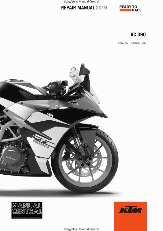 KTM 2019 - RC 390 - Service Workshop Repair Manual