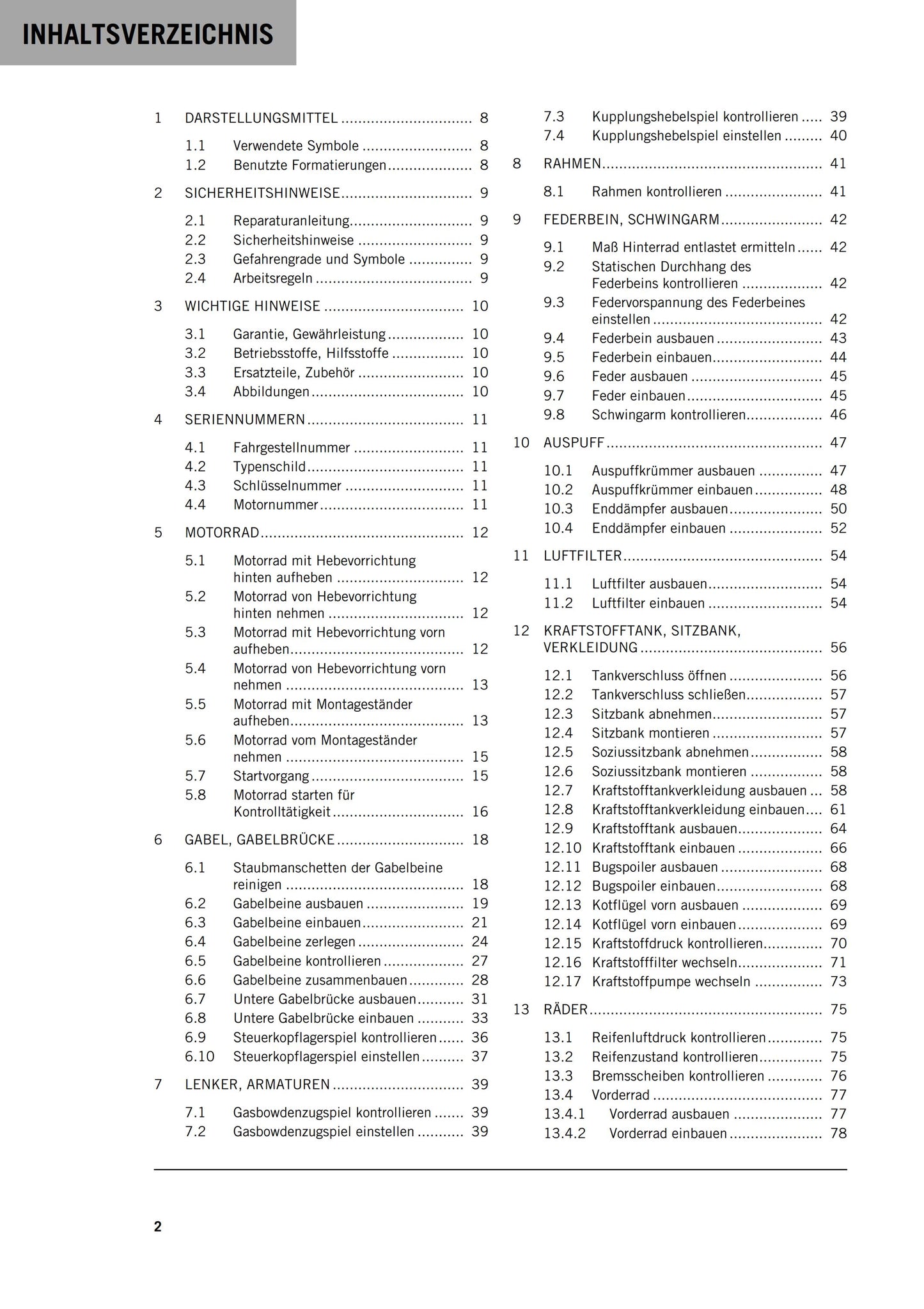 German Language - KTM 2016 - 125 200 Duke - Reparaturanleitung - Service Workshop Repair Manual