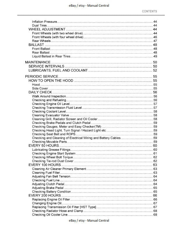 Kubota Tractor - L4600 & HST - Operator Manual