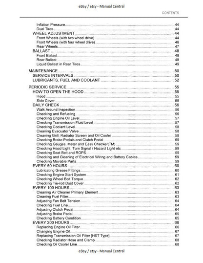 Kubota Tractor - L4600 & HST - Operator Manual