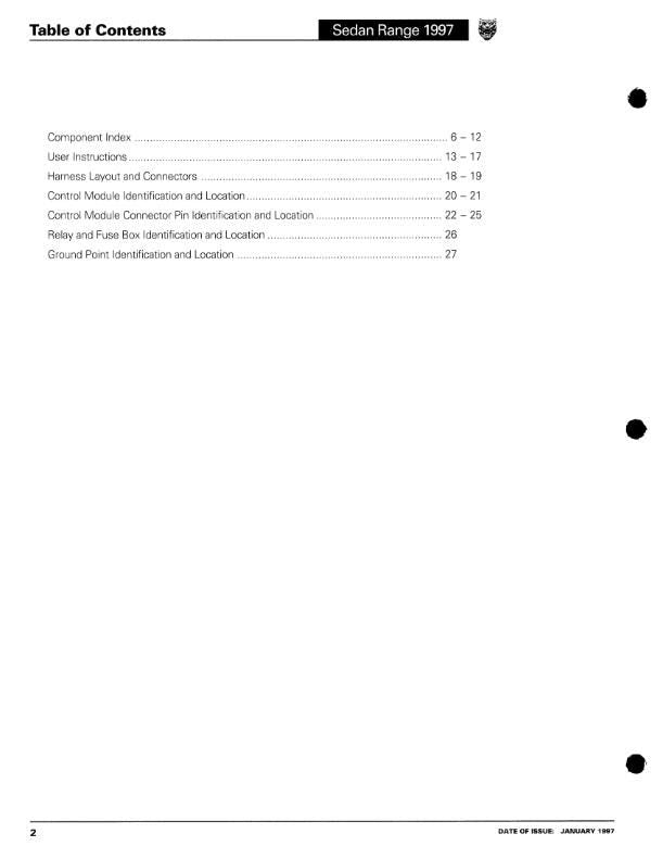 Jaguar 1997 Sedan Range - Electrical Wiring Diagrams