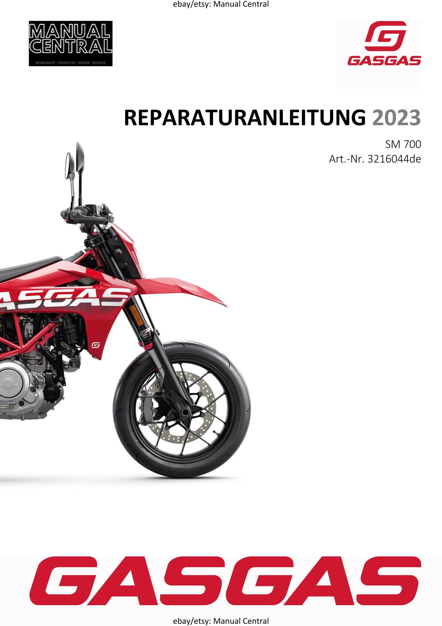 German Language - GASGAS 2023 -SM 700 EU - Reparaturanleitung - Service Workshop Repair Manual