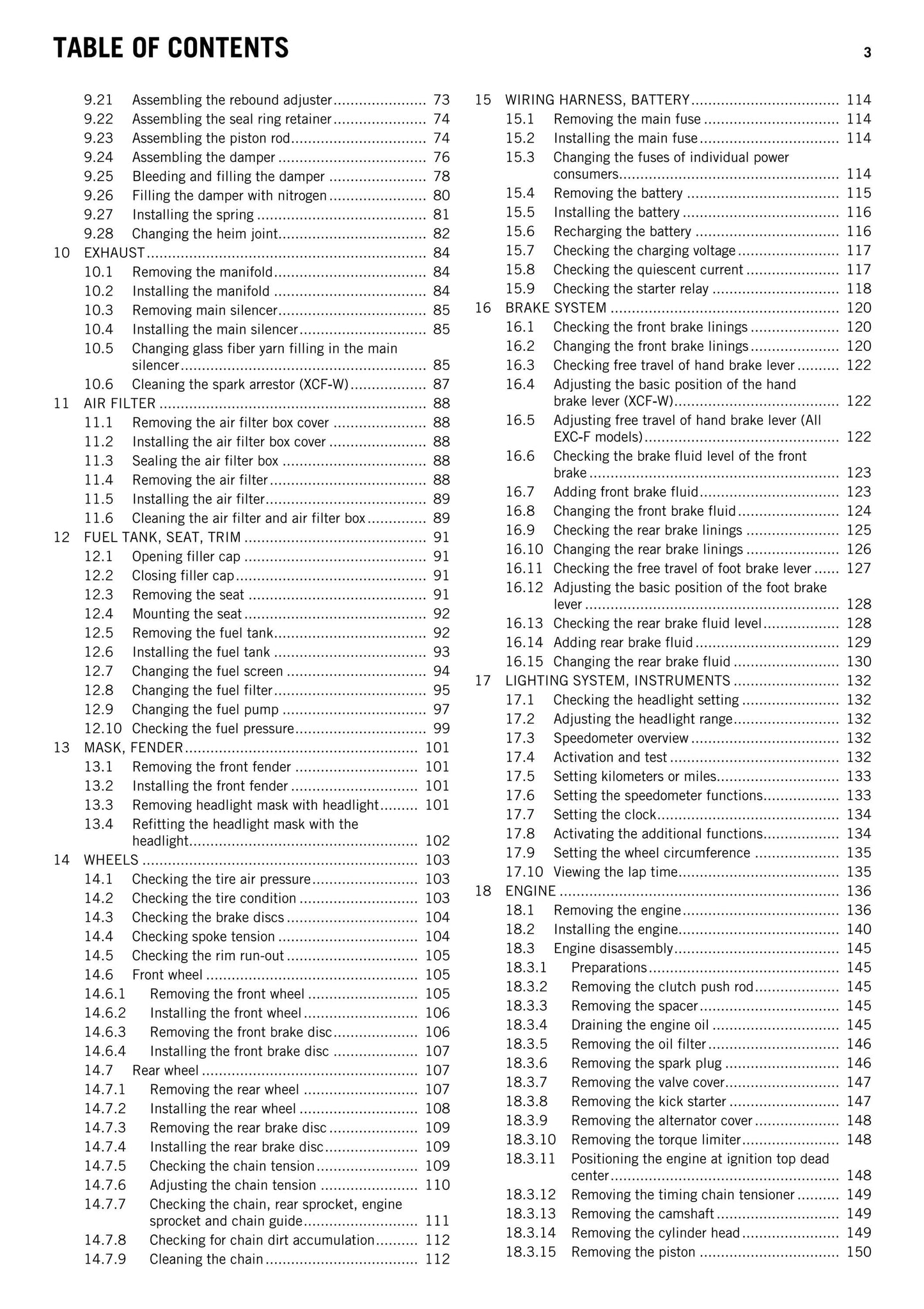 KTM 2015 - 250 Exc-f Six Days Factory Edition Xcf-w - Service Workshop Repair Manual