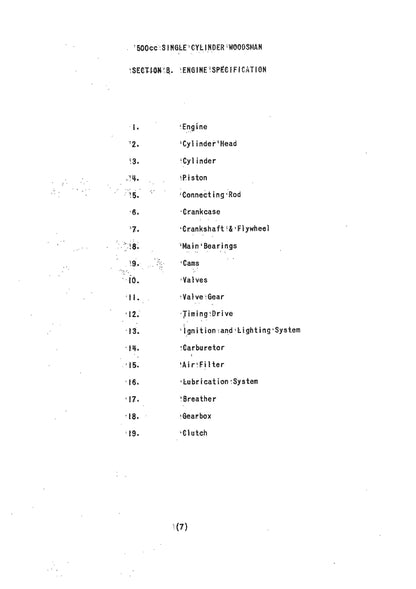 1955 to 1958 Indian 500cc Woodsman, Westerner Workshop Service Repair Manual