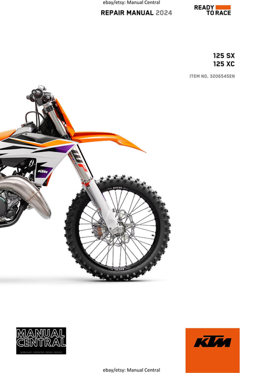 KTM 2024 - 125 Sx Xc - Service Workshop Repair Manual