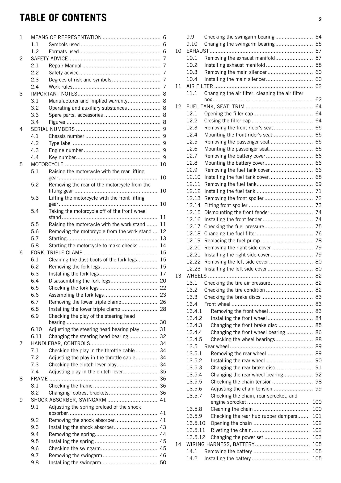 KTM 2015 - RC 125 200 - Service Workshop Repair Manual