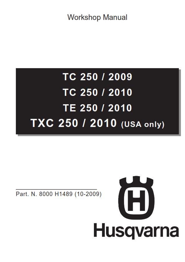 Husqvarna 2009 2010 - TC TE TXC 250 - Service Workshop Repair Manual