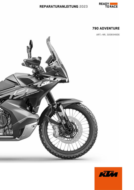 German Language - KTM 2023 - 790 Adventure - Reparaturanleitung - Service Workshop Repair Manual