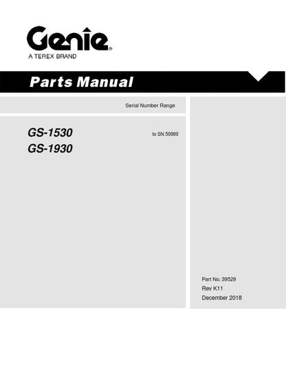Genie - Parts Manual - Gs-1530 Gs-1930