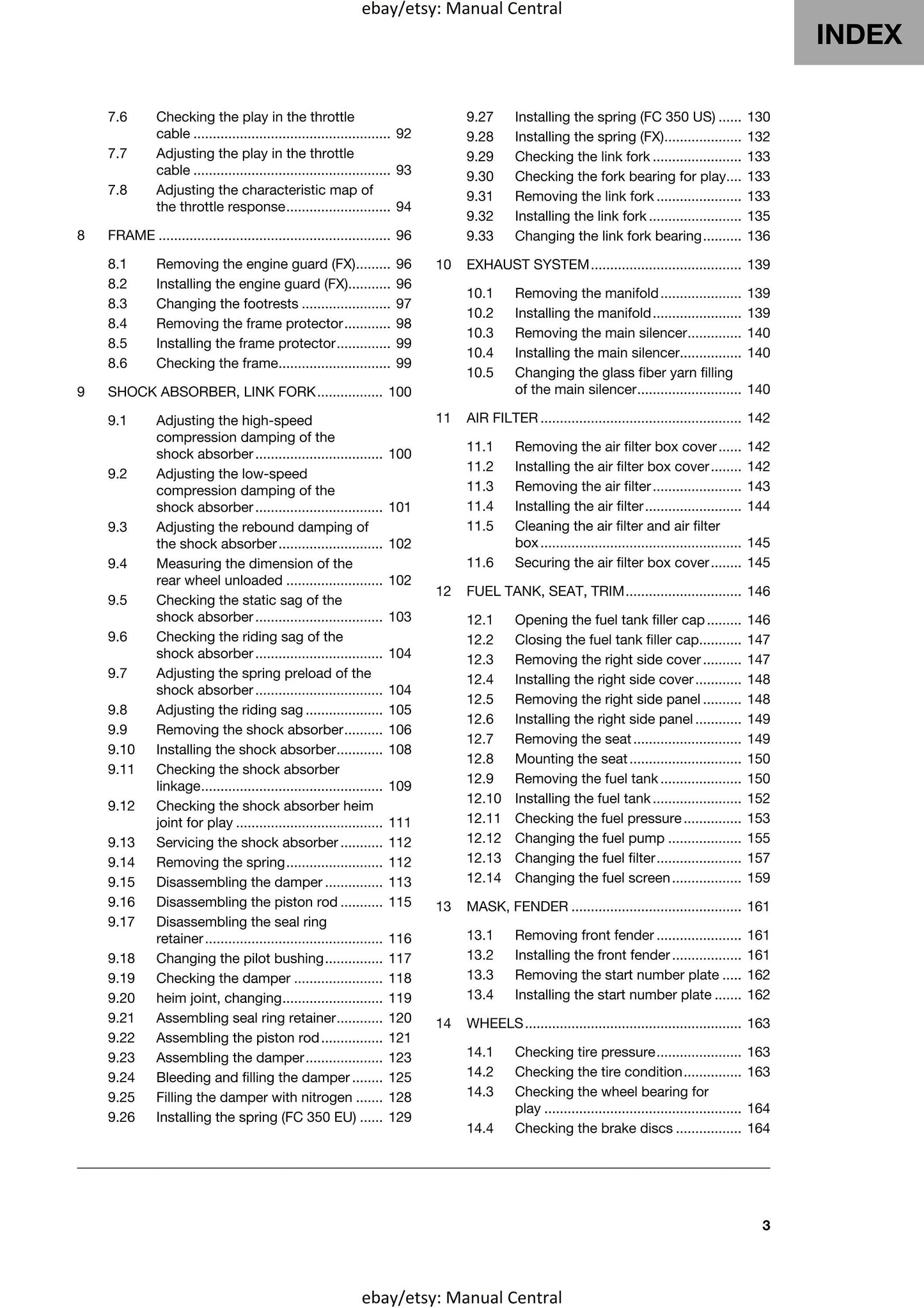 Husqvarna 2024 - FC FX 350 - Service Workshop Repair Manual