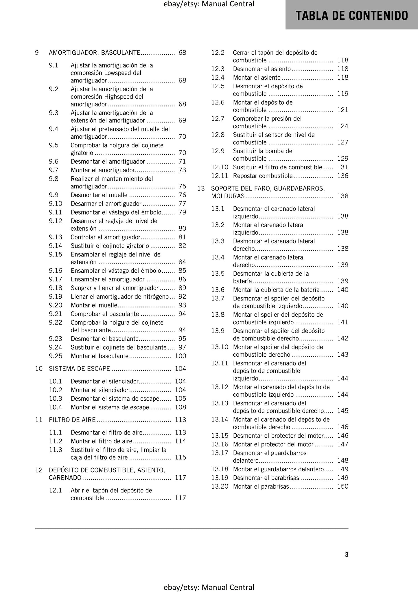 Spanish Language - KTM 2022 - 890 Adventure R - Manual de Reparacion