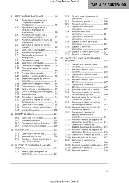 Spanish Language - KTM 2022 - 890 Adventure R - Manual de Reparacion
