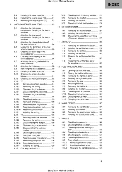 Husqvarna 2024 - TC 250 TX 300 - Service Workshop Repair Manual