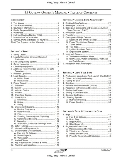 Baja Marine - 35 Outlaw - Owners Manual