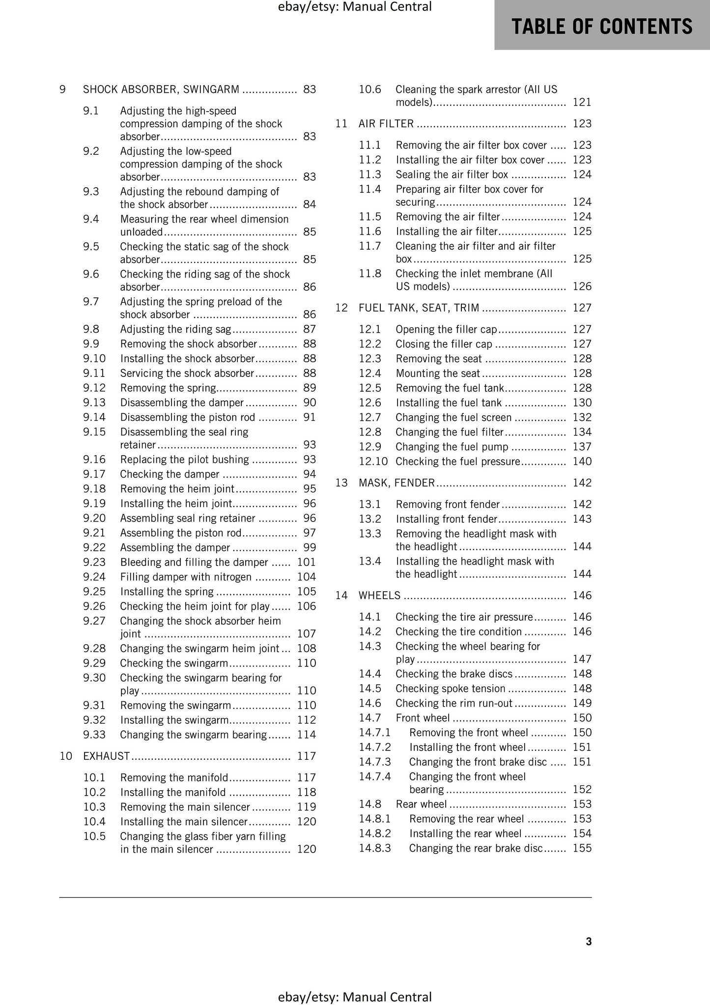 KTM 2019 - 450 500 Exc-f Six Days - Service Workshop Repair Manual
