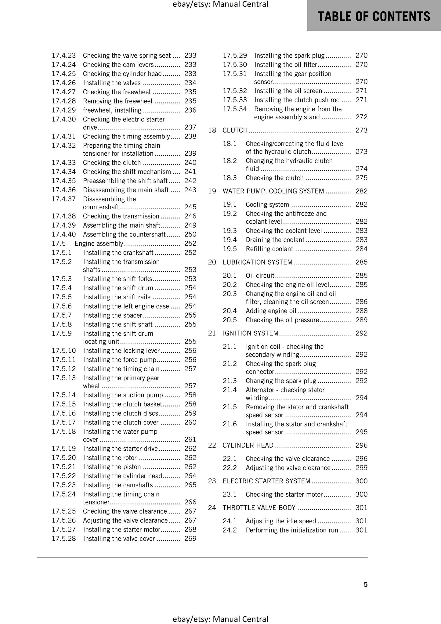 KTM 2018 - 350 SX-F XC-F - Service Workshop Repair Manual