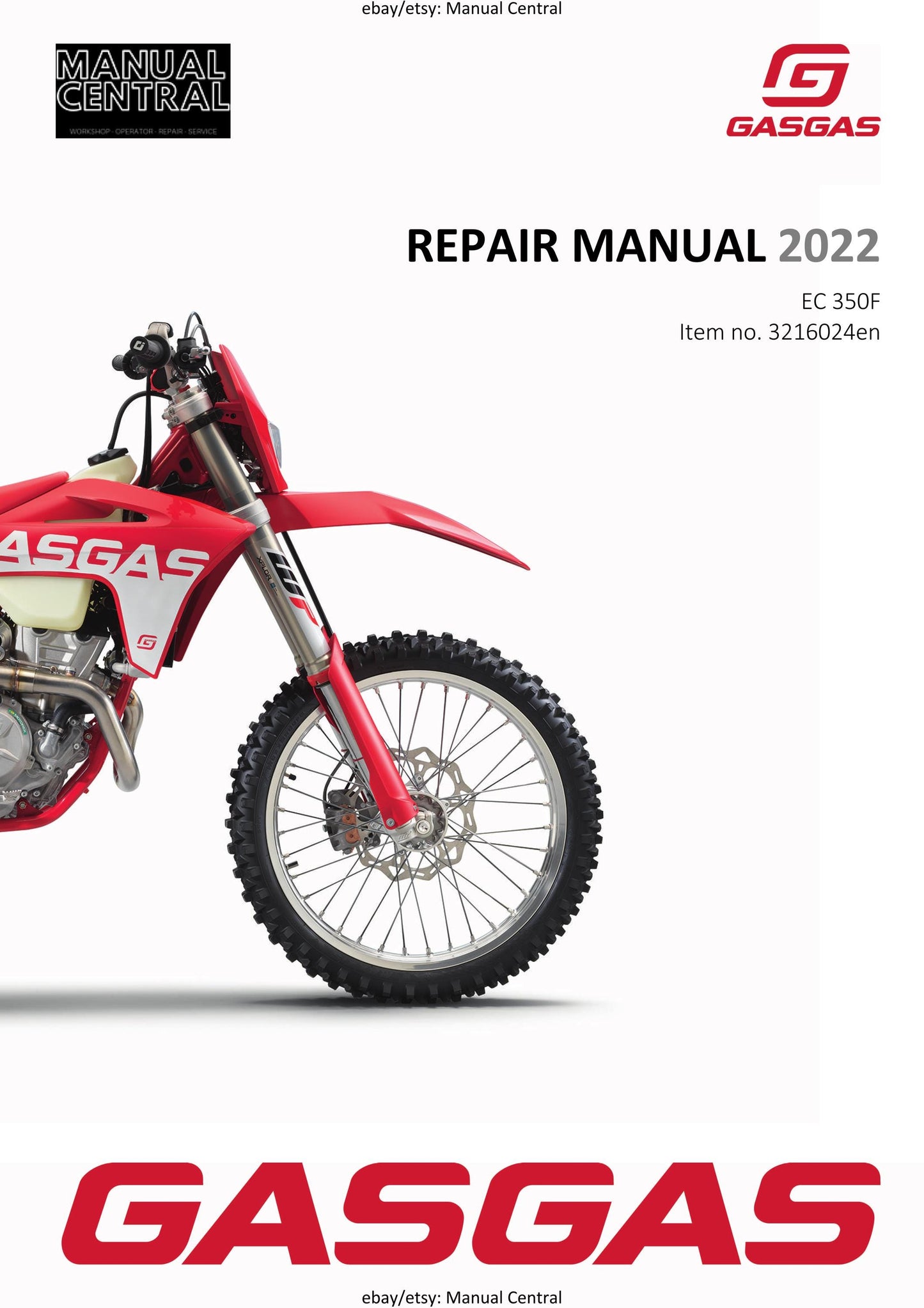 GasGas 2022 - EC 350F- Service Workshop Repair Manual