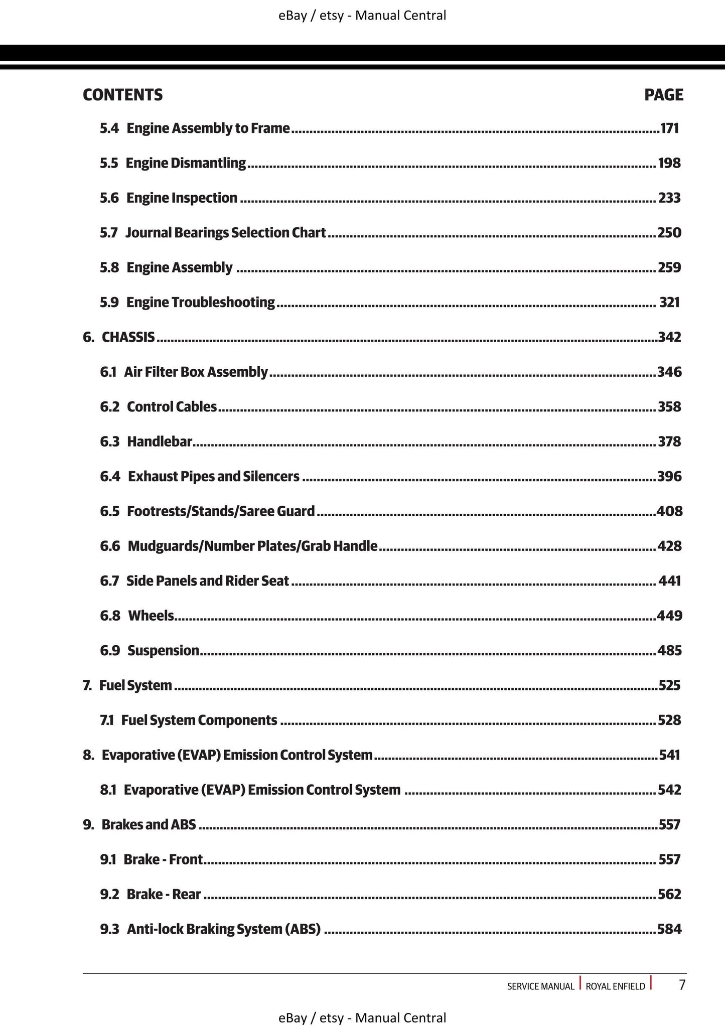 Royal Enfield - Continental GT 650 Twin - Interceptor 650 Twin - Workshop Service Repair Manual - 2018 Edition