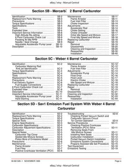 Mercury Mercruiser Service Manual 25 - Marine Engines GM V-6 262 CID 4.3L