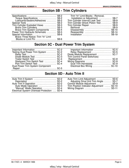 Mercury Mercruiser Service Manual 11 - Bravo Sterndrives