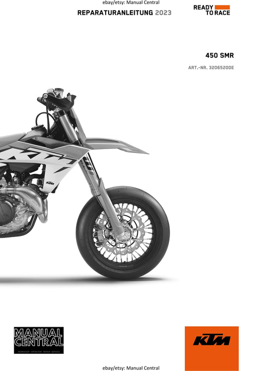 PDF - German Language - KTM 2023 - 450 Smr - Reparaturanleitung - Service Workshop Repair Manual