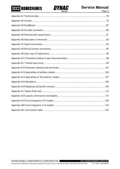 Konecranes Dynac Vector - Workshop Service Repair Manual