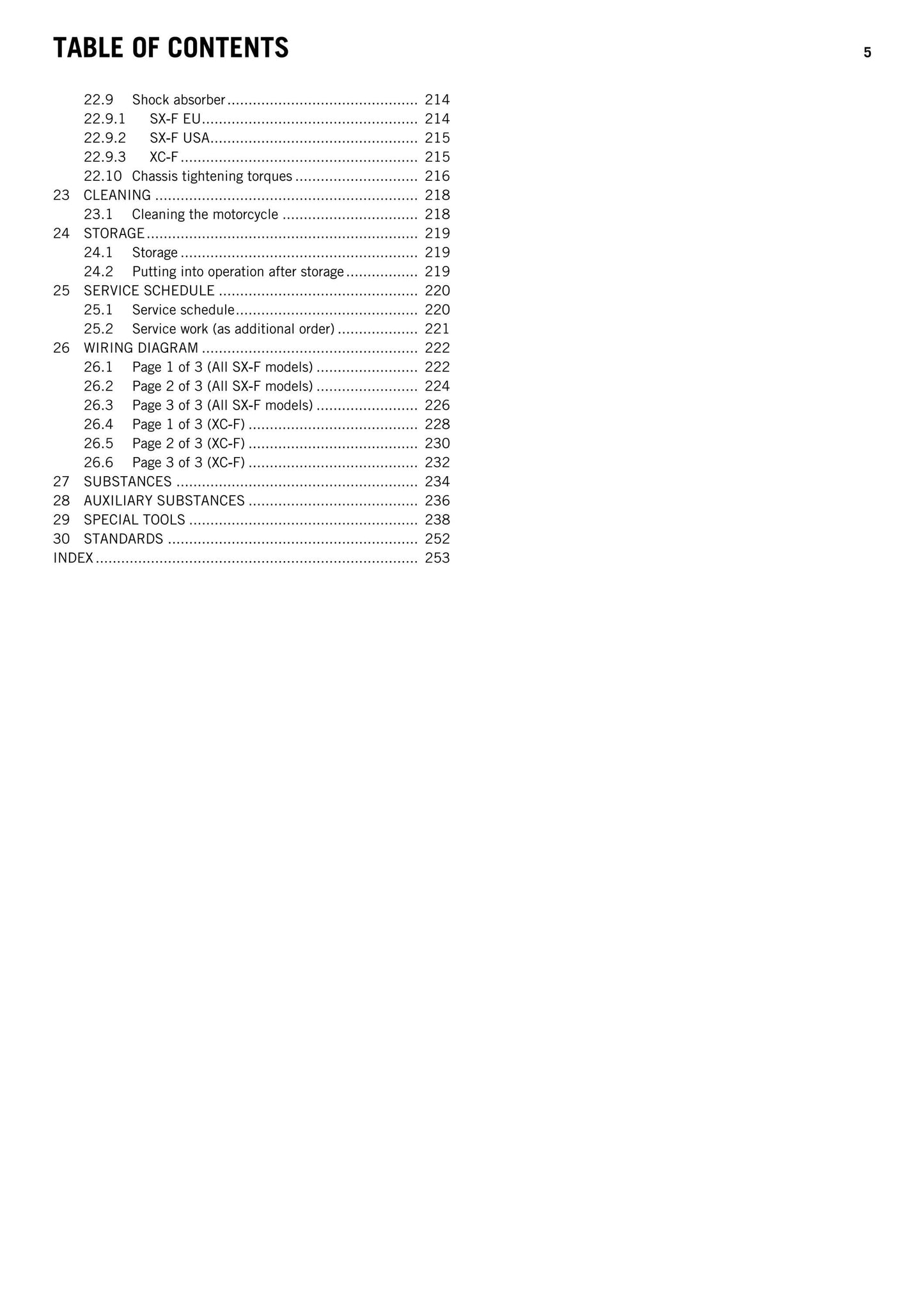 KTM 2014 - 250 SX-F XC-F - Service Workshop Repair Manual