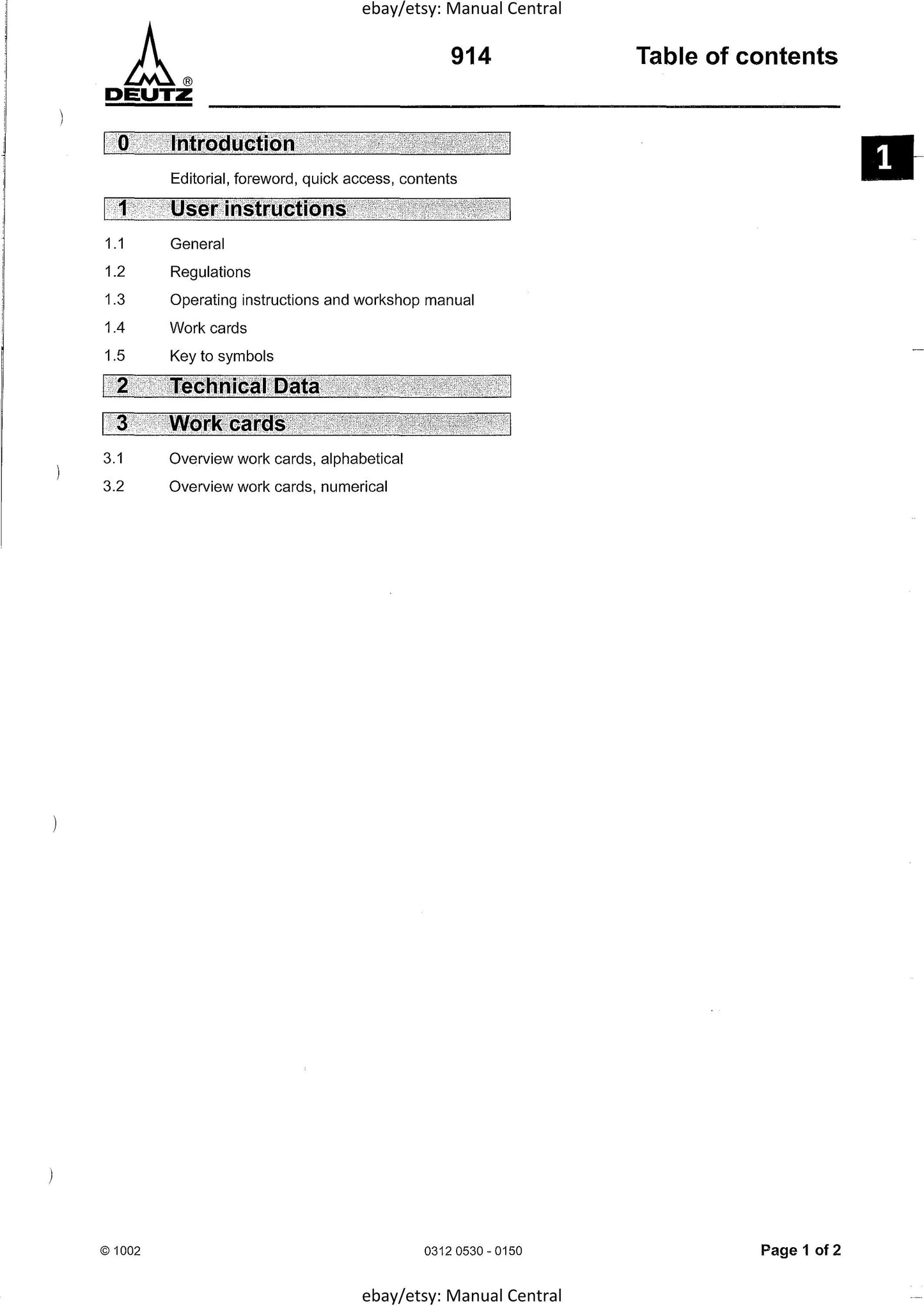 PDF - Deutz FL 914 - Workshop Manual