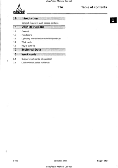 PDF - Deutz FL 914 - Workshop Manual