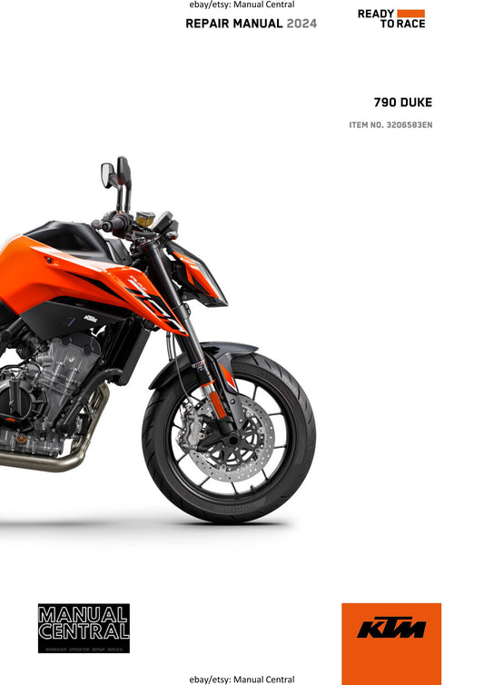 KTM 2024 - 790 Duke- Service Workshop Repair Manual